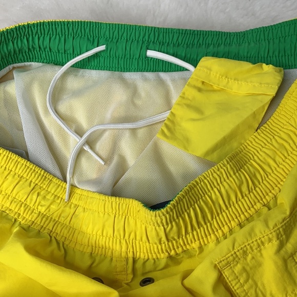 Polo Ralph Lauren Yellow Nylon Brief Lined Swim Trunks Swim Shorts Men's - Picture 5 of 7